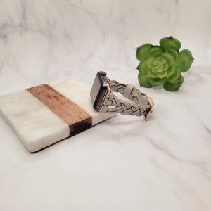 Leather Apple WatchBand Women Braided Strap Bracelet for 38mm 40mm 41mm